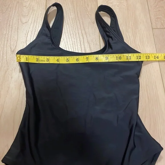 Shekini One-Piece Black Scoop Back Bathing Suit, sz XS - Picture 9 of 12